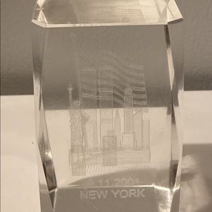 Vintage NYC World Trade Center Crystal Glass